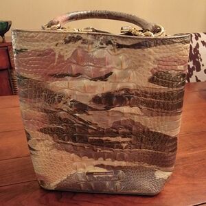 Brahmin Pink and Grey Purse